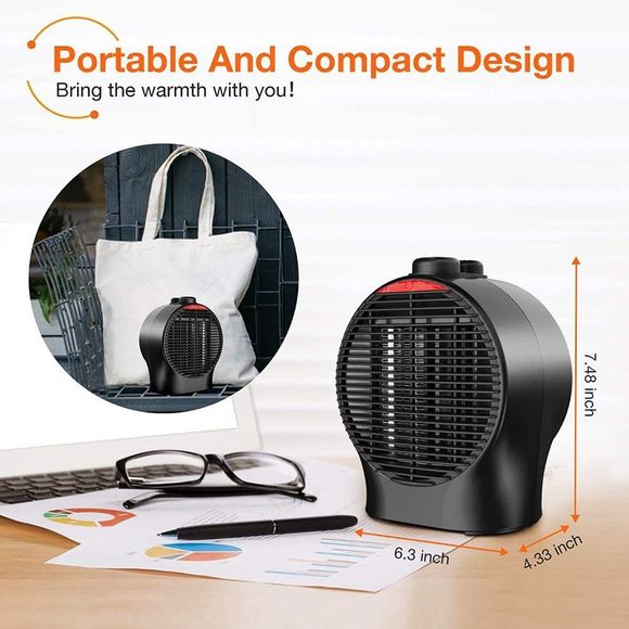 Small Space Heater-TRUSTECH 1500W Portable Electric Space *NEW* - Picture 3 of 9